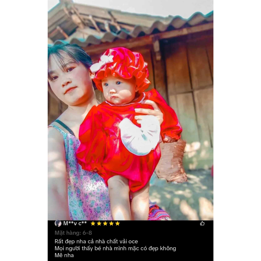 Body nhung đỏ nơ trước kèm mũ và tất 9-13 kg,Chất nhung mềm body cho bé gái sơ sinh đầy tháng thôi nôi