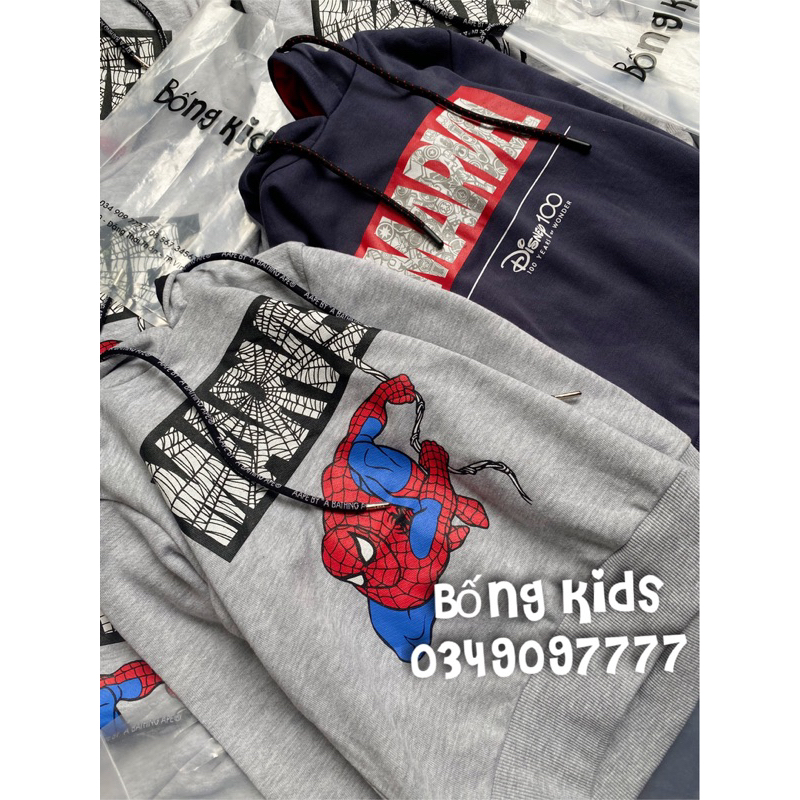 Áo Nỉ Hoodie Bé Trai MARVEI Rút Dây