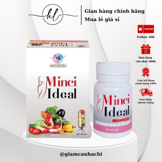 Giảm cân Minci Ideal hỗ trợ giảm 4-6kg, hộp 40 viên chính hãng