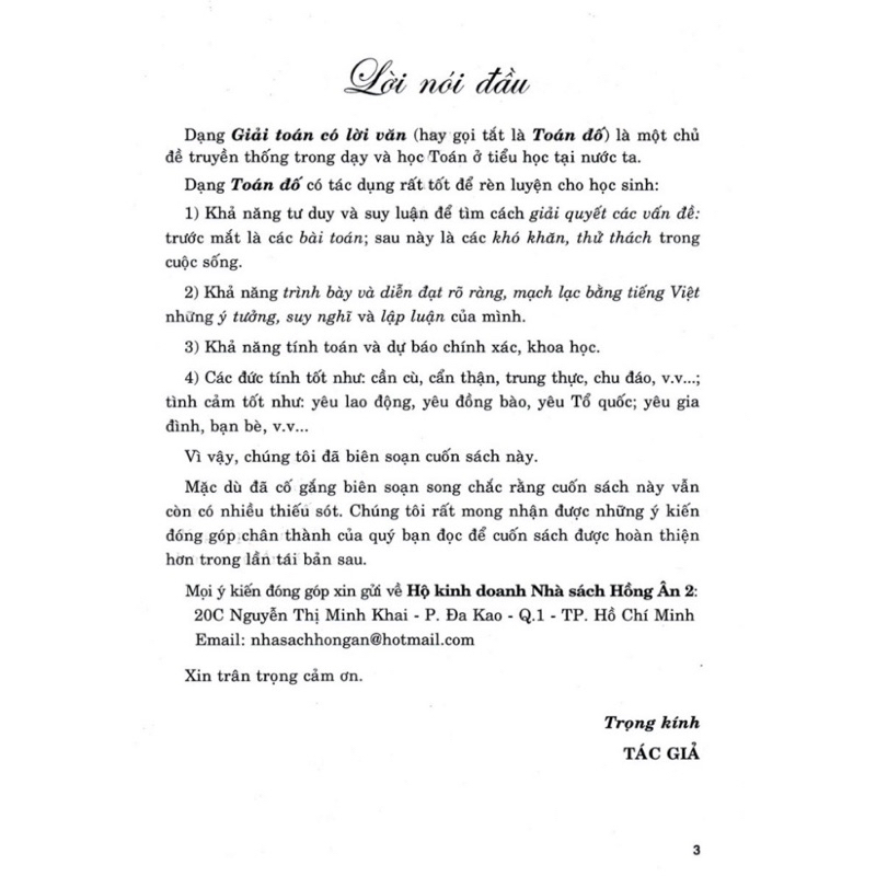 Sách -Giải Toán Có Lời Văn 4