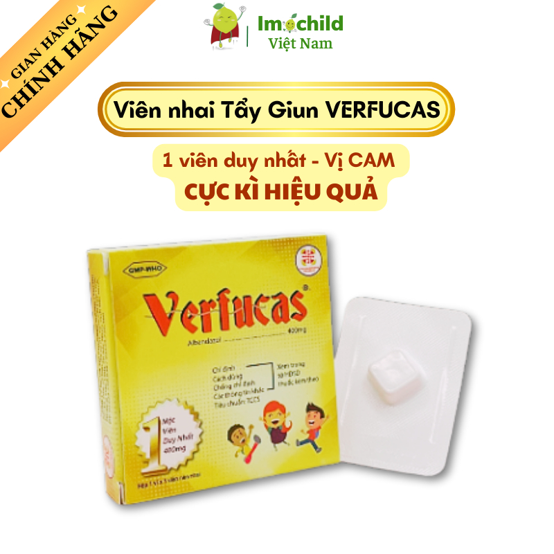 Thuốc Tẩy Giun VERFUCAS Dành Cho Trẻ Em Trên 2 Tuổi