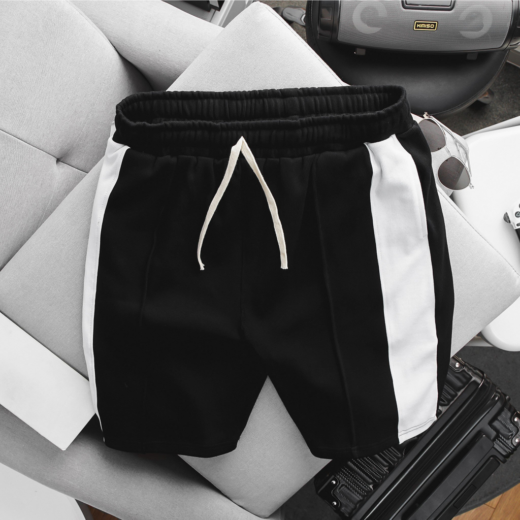 Set bộ quần áo polo viền dây kéo nửa, short nỉ sọc to thời trang bigsize nam cỡ đại 140kg