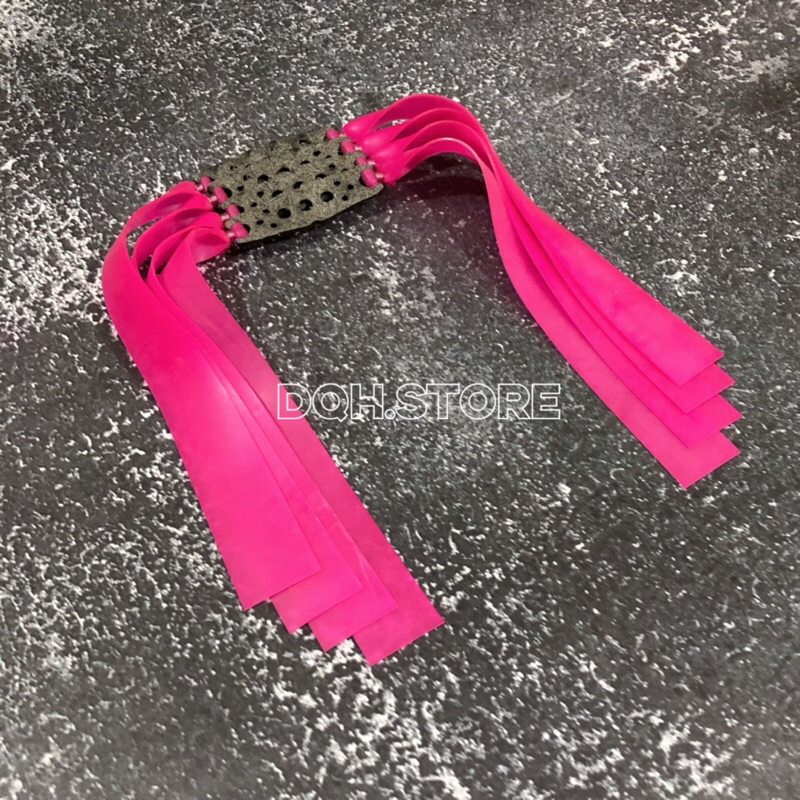 Dây Thun Ná cao su USOPP BAND hồng buộc sẵn da 3 lỗ độ dày 0.55mm-0.65mm