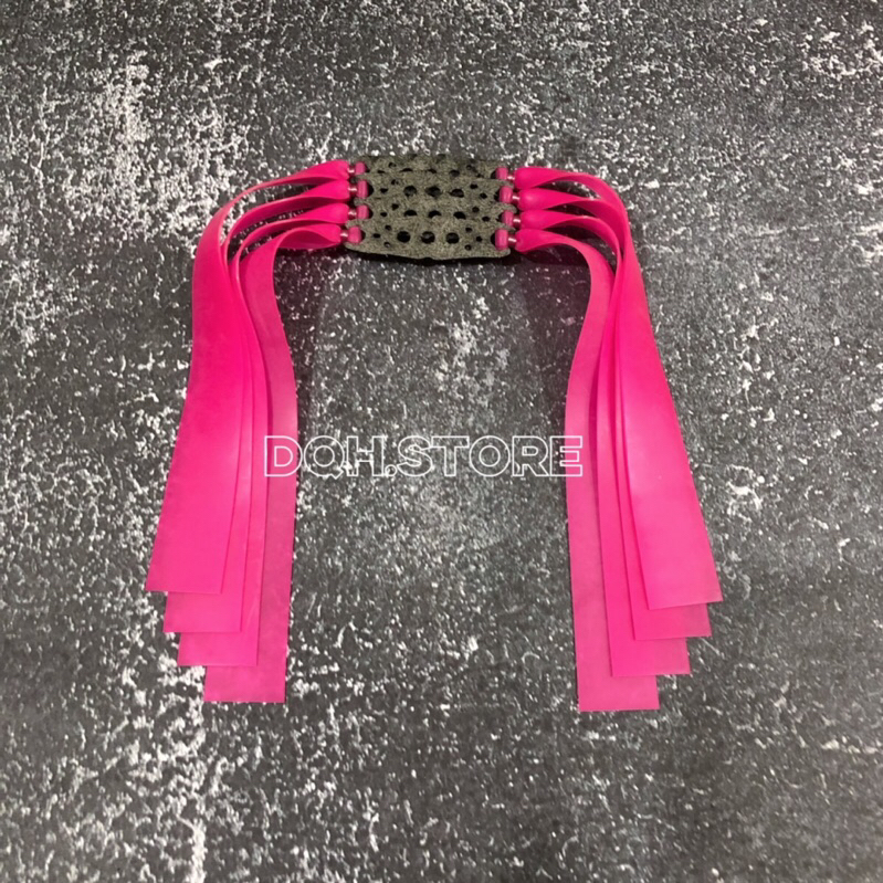 Dây Thun Ná cao su USOPP BAND hồng buộc sẵn da 3 lỗ độ dày 0.55mm-0.65mm