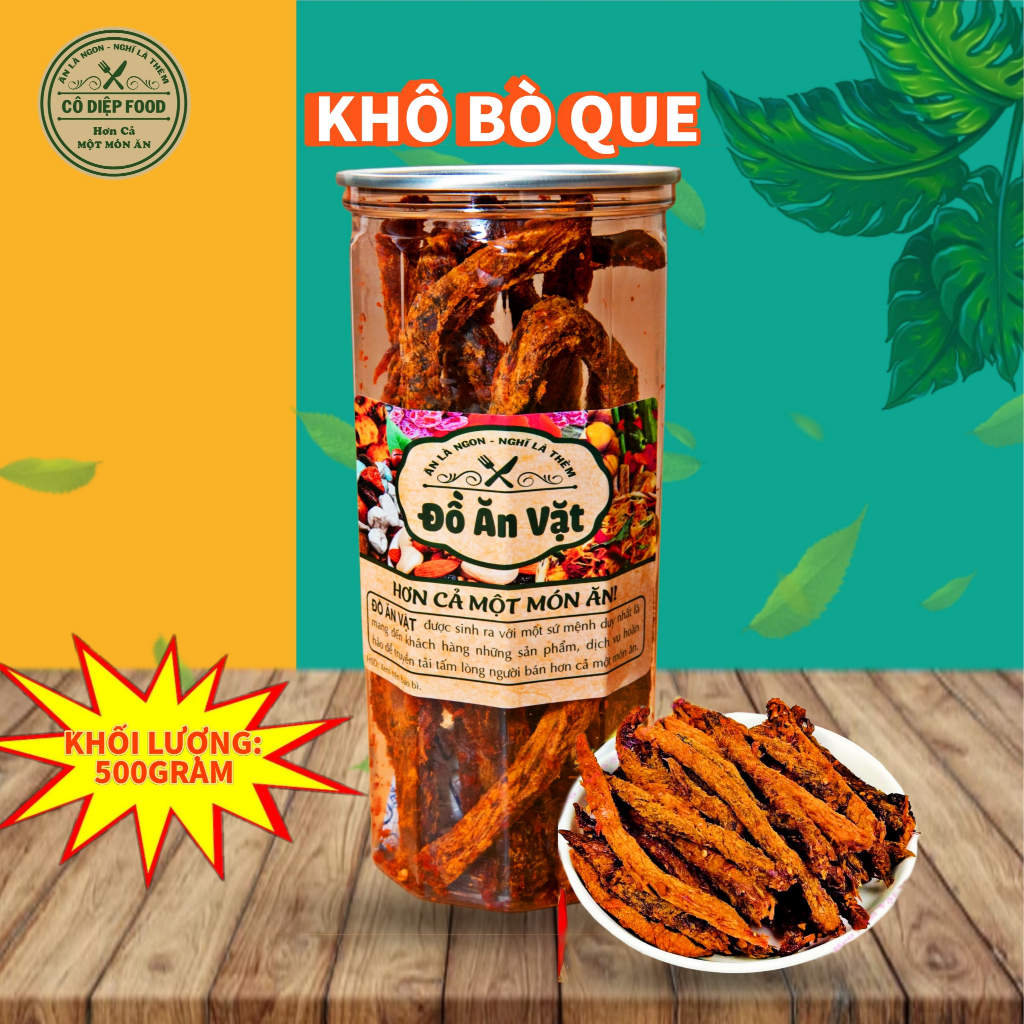 Khô Bò Que Loại 1 , 100% Từ Bò , Lon 300gr ,  Hàng ngon nhà làm