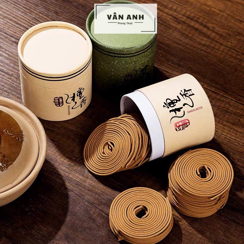 Nhang Trầm Hương Thảo, 1 hộp 48 vòng Nhang - Hương Thơm Đặc Biệt Tẩy Uế, Thanh Tịnh