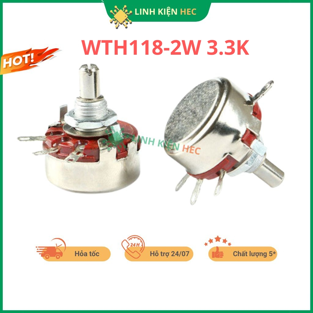 Chiết áp đơn WTH118-2W 3.3K chất lượng cao linhkienhec