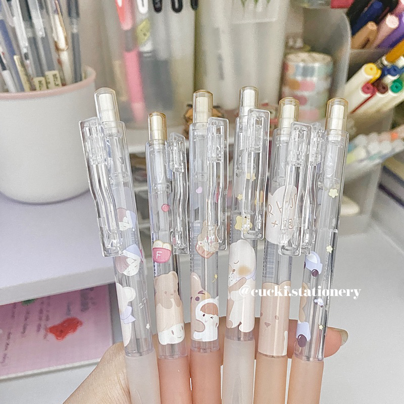 Bút chì kim bấm Gấu nâu Bear trơn ngòi 0.5mm