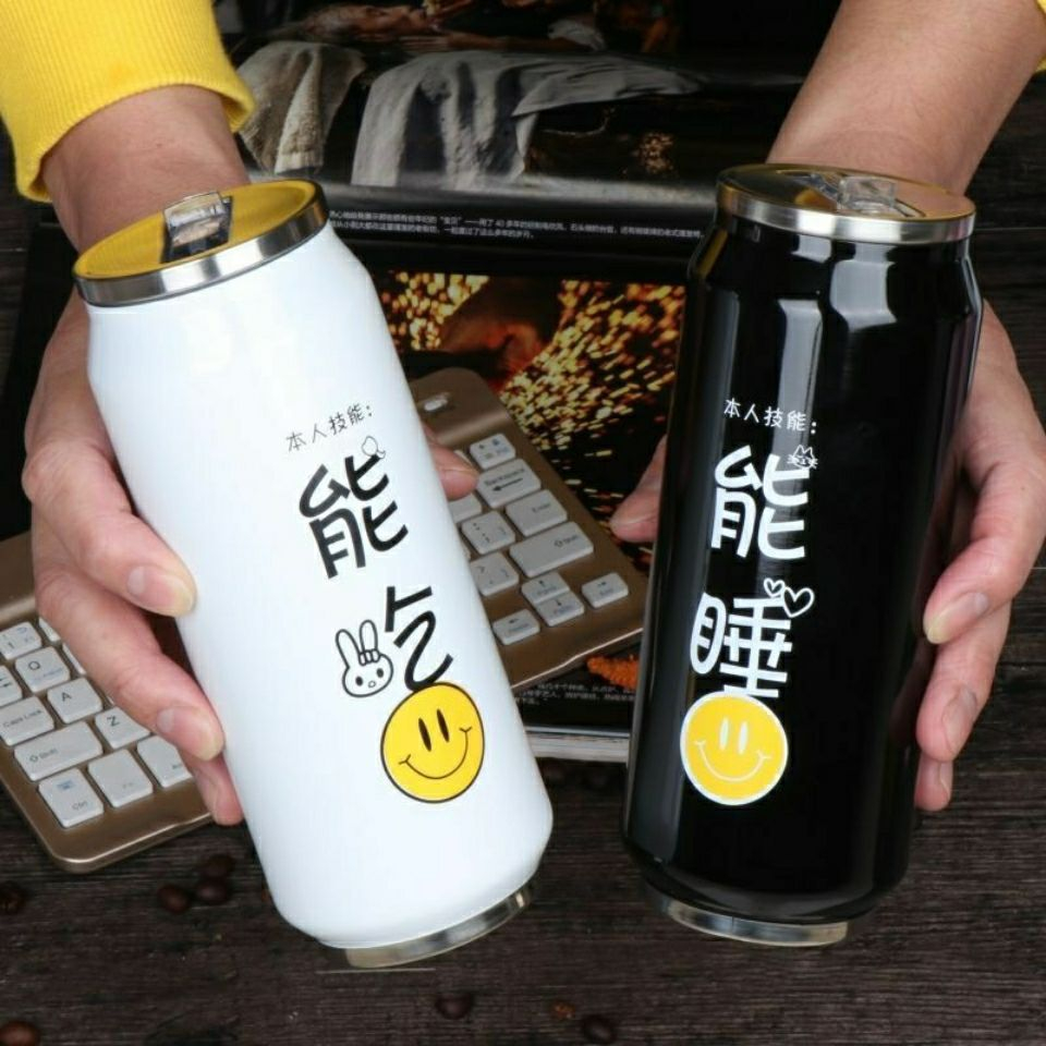 Bình Giữ Nhiệt 500ml iNox Hình Lon Nước Logo Nhiều Hãng