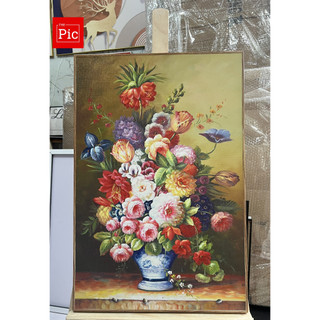  Tranh Canvas Bình Hoa Treo Tường , Tranh Decor Phòng Khách/Phòng Ngủ/Cầu Thang