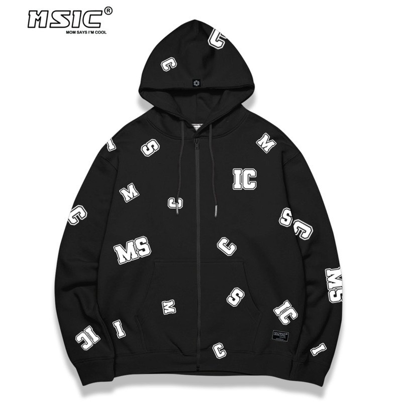 Áo Hoodie Zip Logo MOM SAYS I'M COOL Local Brand Unisex