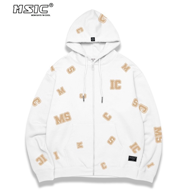 Áo Hoodie Zip Logo MOM SAYS I'M COOL Local Brand Unisex