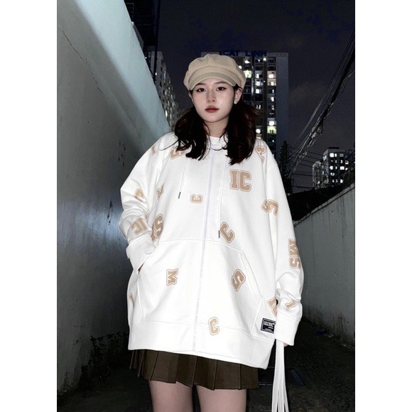 Áo Hoodie Zip Logo MOM SAYS I'M COOL Local Brand Unisex