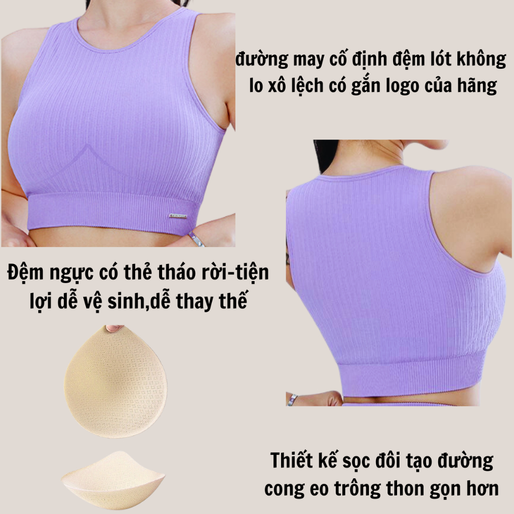 Bộ tập yoga sát nách chất vải gân co dãn 4 chiều thấm hút mồ hôi hàng Quảng Châu cao cấp