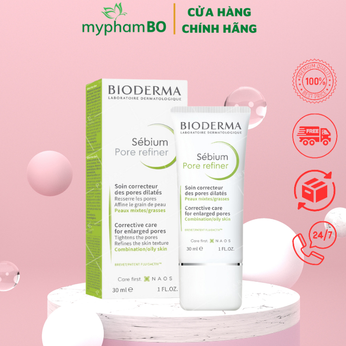 Kem Dưỡng Bioderma Sebium Pore Refiner 30ml - 40ml Giúp Se Khít Lỗ Chân Lông, Giảm Bóng Nhờn