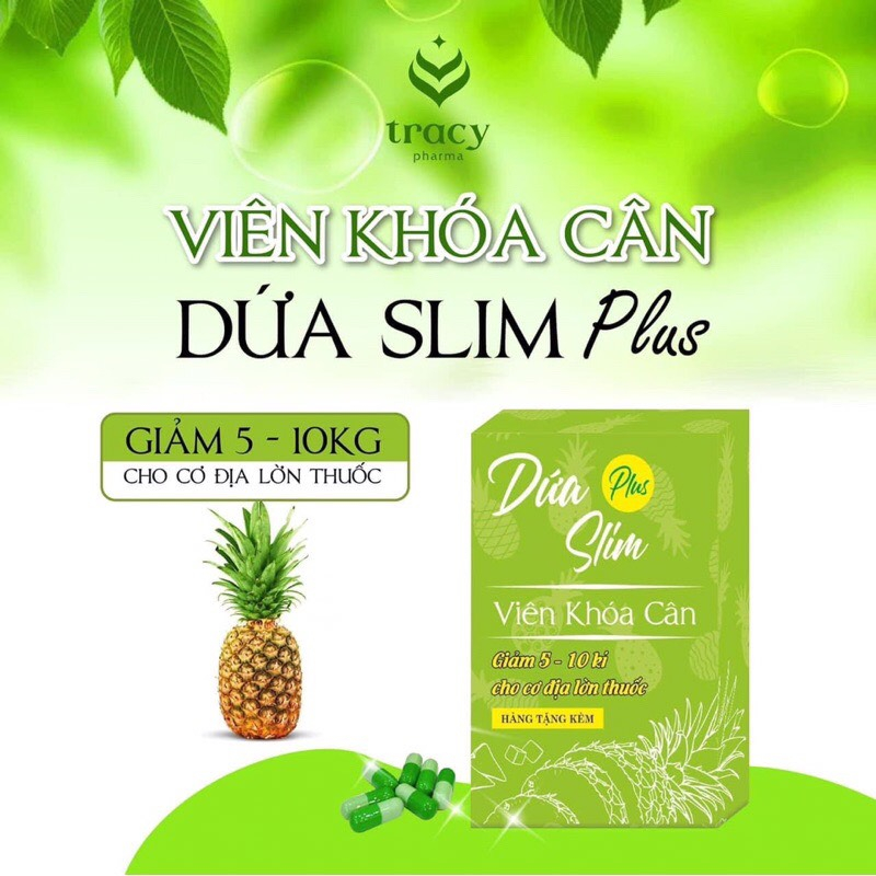 GIẢM CÂN DỨA SLIM PLUS 30 NGÀY KÈM KHOÁ CÂN - balan store