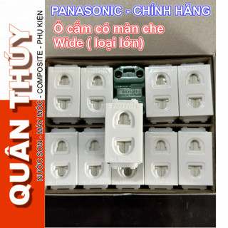 Ổ CẮM PANASONIC có màn che - WIDE (hạt lớn) - CHÍNH HÃNG - WEV1081SW ( 1 cái)