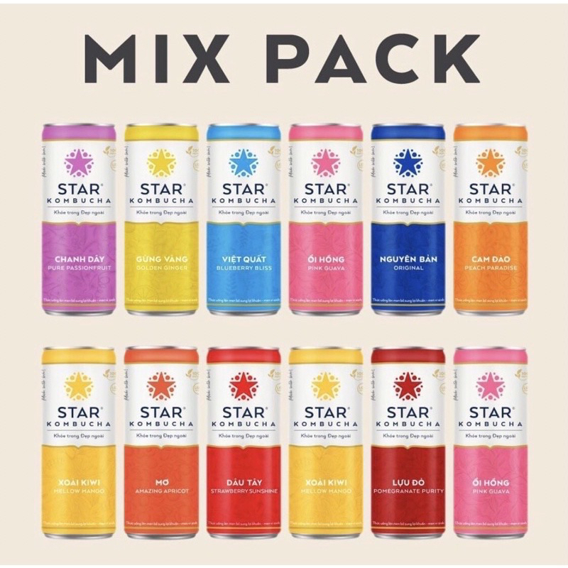 KOMBUCHA MIX VỊ TRÁI CÂY