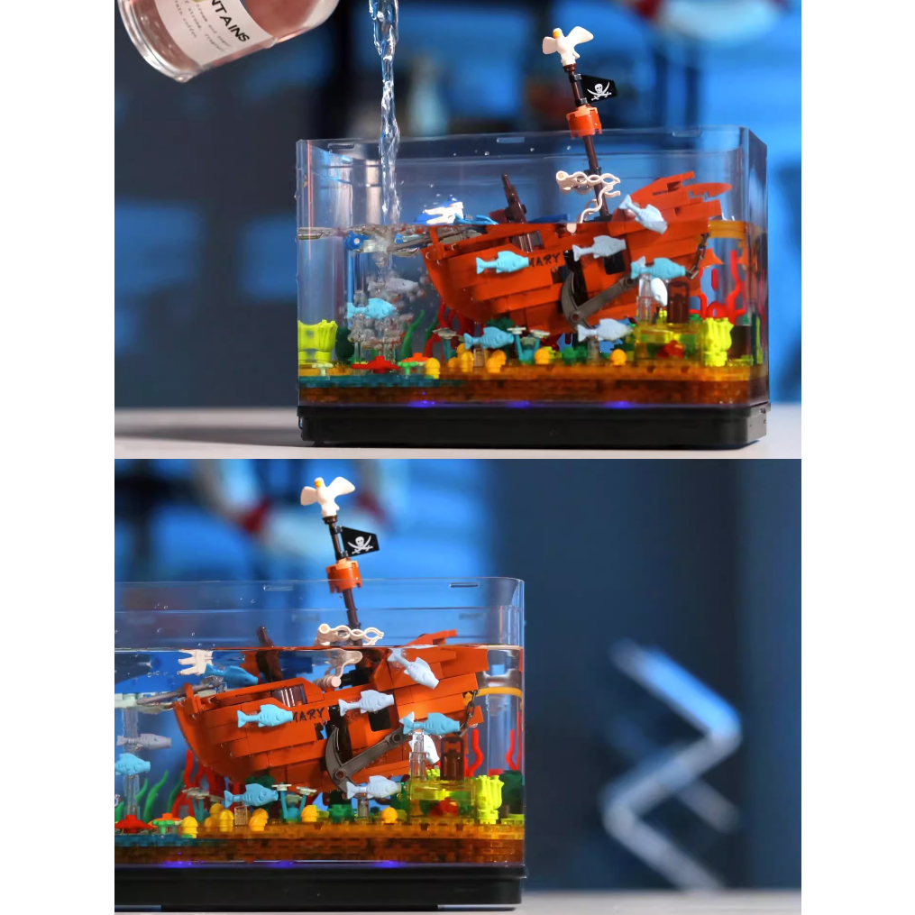 Đồ Chơi Lắp Ráp Trưng Bày Bể Cá Đại Dương,Mô Hình Lắp Ráp 3D Mô Hình Trang Trí Mô Hình Decor Cao Cấp Mô Hình Quà Tặng