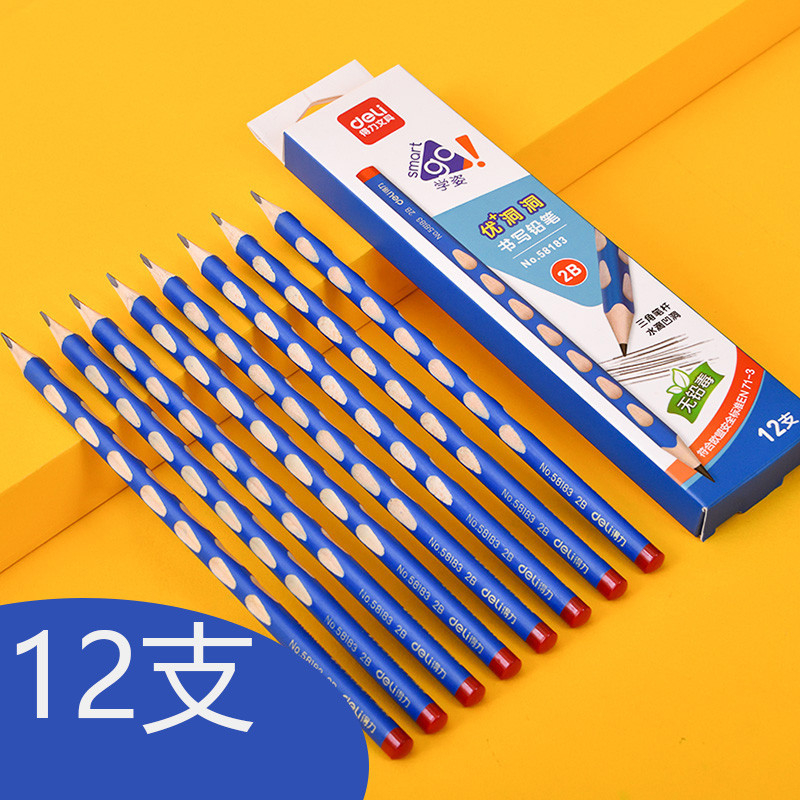 HỘP 10 - 12 CÂY BÚT CHÌ DELI hàng cao cấp chuẩn cho bé 2B 4B 6B