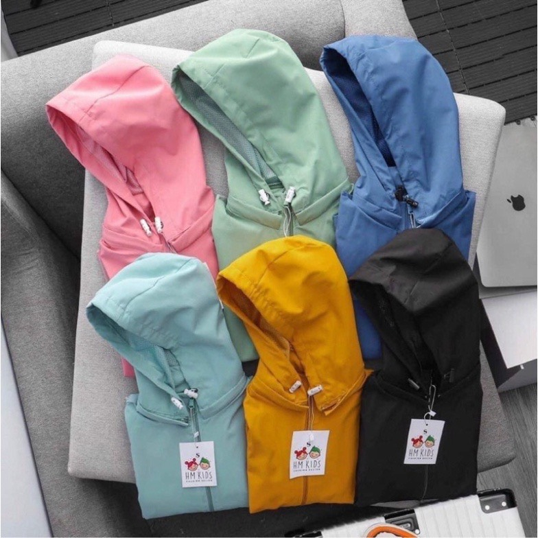 Áo gió trẻ em 15-35kg thời trang chống nước