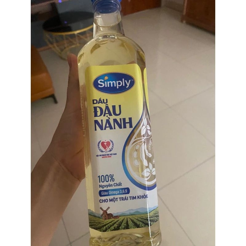 Dầu đậu nành nguyên chât Simply 1L