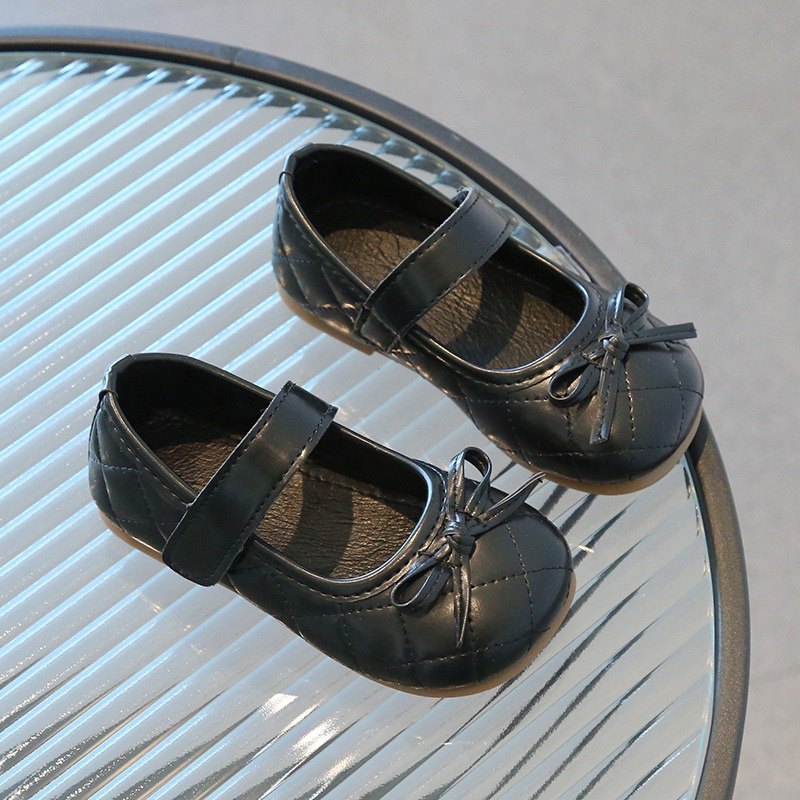 Giày Búp Bê, Giày Bệt Cho Bé Gái Đính Nơ Chất Liệu Da Mềm Mẫu Mới Nhất 2023 Hàng Quảng Châu Cao Cấp