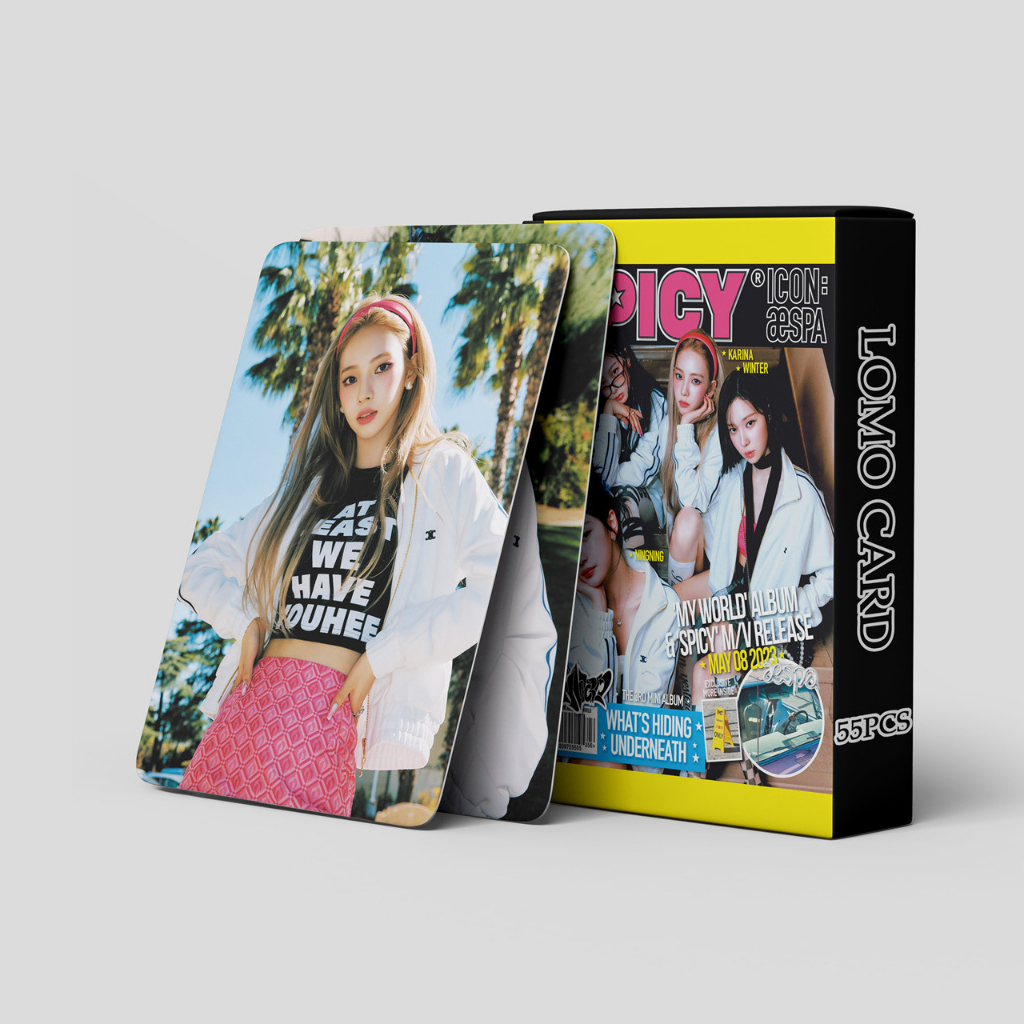 Thẻ Lomo card AESPA bo góc Spicy Album Thần Tượng Kpop