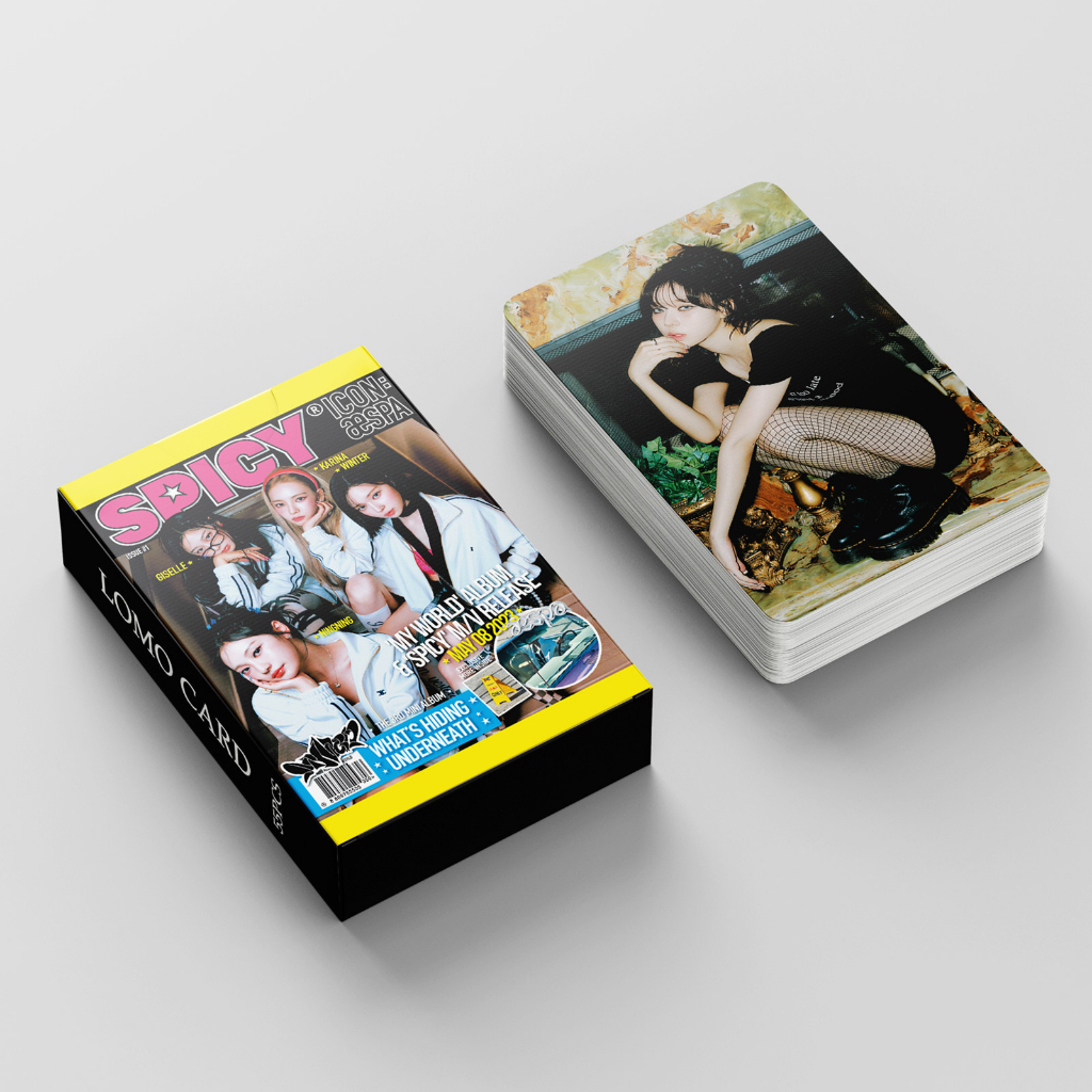Thẻ Lomo card AESPA bo góc Spicy Album Thần Tượng Kpop