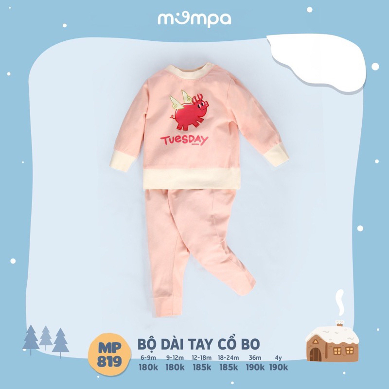 Bộ dài tay Mompadành cho bé size 12-18m đến 48m