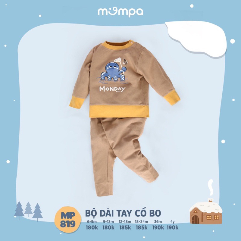 Bộ dài tay Mompadành cho bé size 12-18m đến 48m
