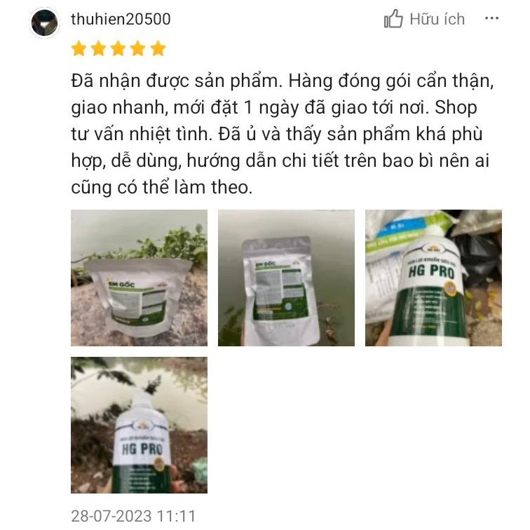 Men lợi khuẩn đường ruột siêu đặc HG PRO - hỗ trợ tiêu hóa cho tôm cá, thủy sản