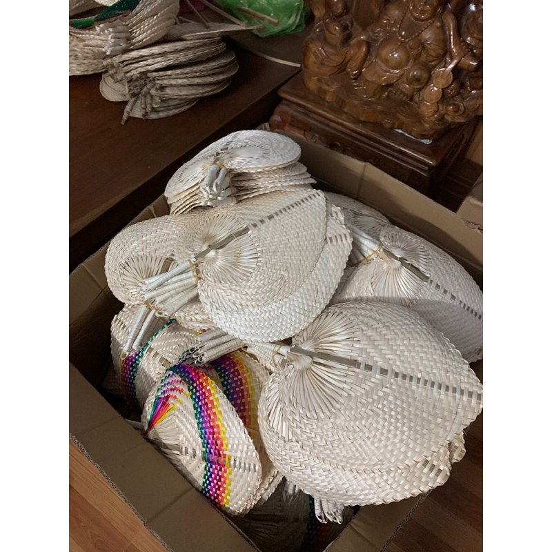 Quạt lá đề,quạt nan hình tim,quạt nan trang trí,  decor trang trí tết,làm đồ handmade