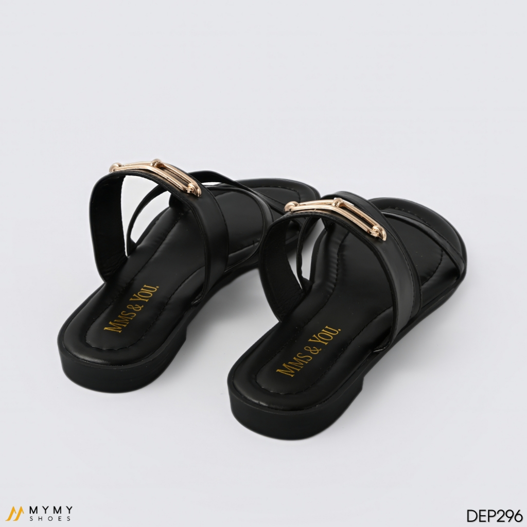 Dép nữ đế bệt dây đan quai chéo mymyshoes - dép 296