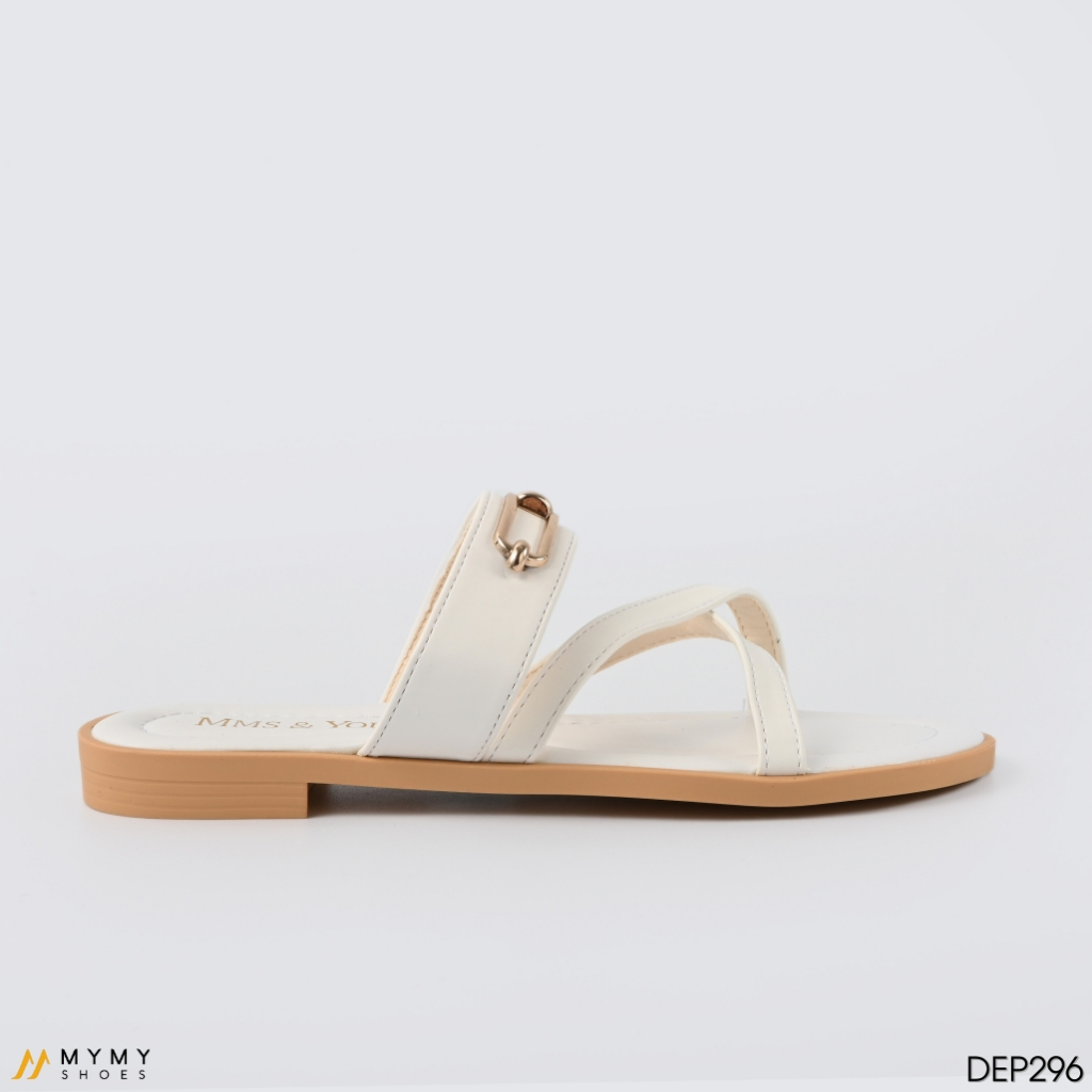 Dép nữ đế bệt dây đan quai chéo mymyshoes - dép 296