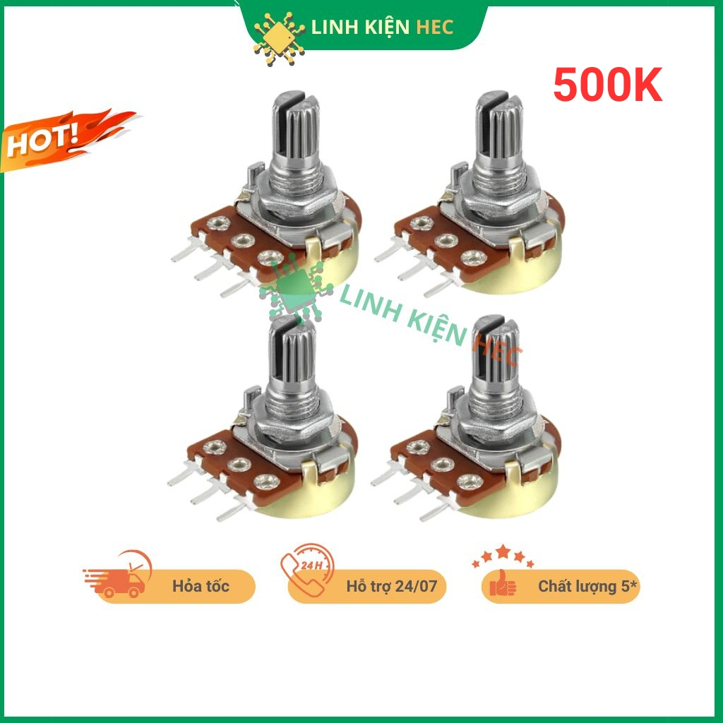 Chiết áp đơn WH148-B500K 500K 15mm chính hãng linhkienhec