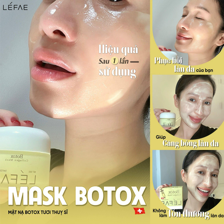 Mặt nạ botox tươi LÉFAE, mask botox collagen trẻ hoá, nạ phục hồi, săn chắc căng bóng mịn màng làn da-Kelly