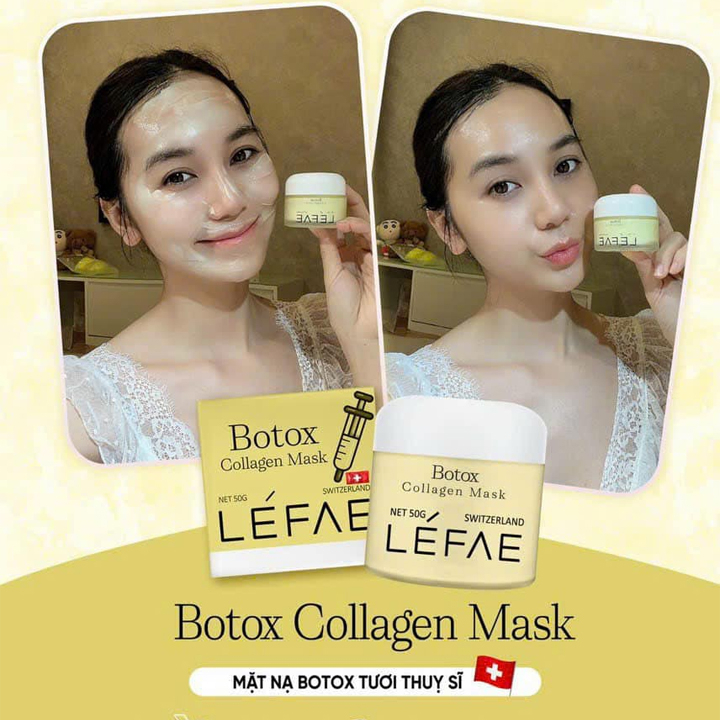 Mặt nạ botox tươi LÉFAE, mask botox collagen trẻ hoá, nạ phục hồi, săn chắc căng bóng mịn màng làn da-Kelly