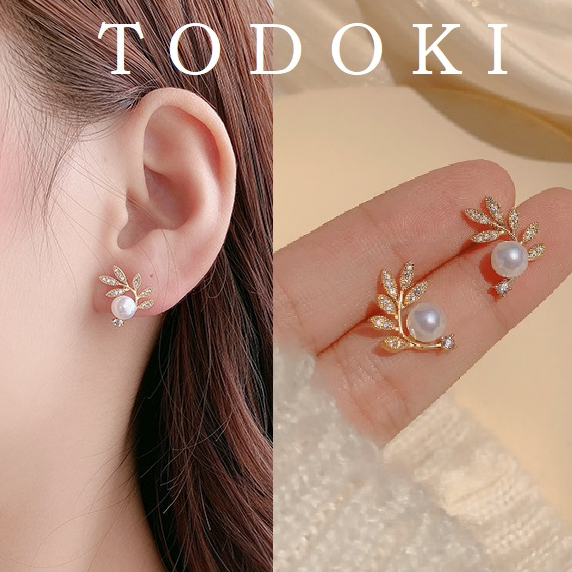 Bông tai chuôi bạc 925  kiểu dáng vintage hình hoa,hình tam giác, hình lá TODOKI
