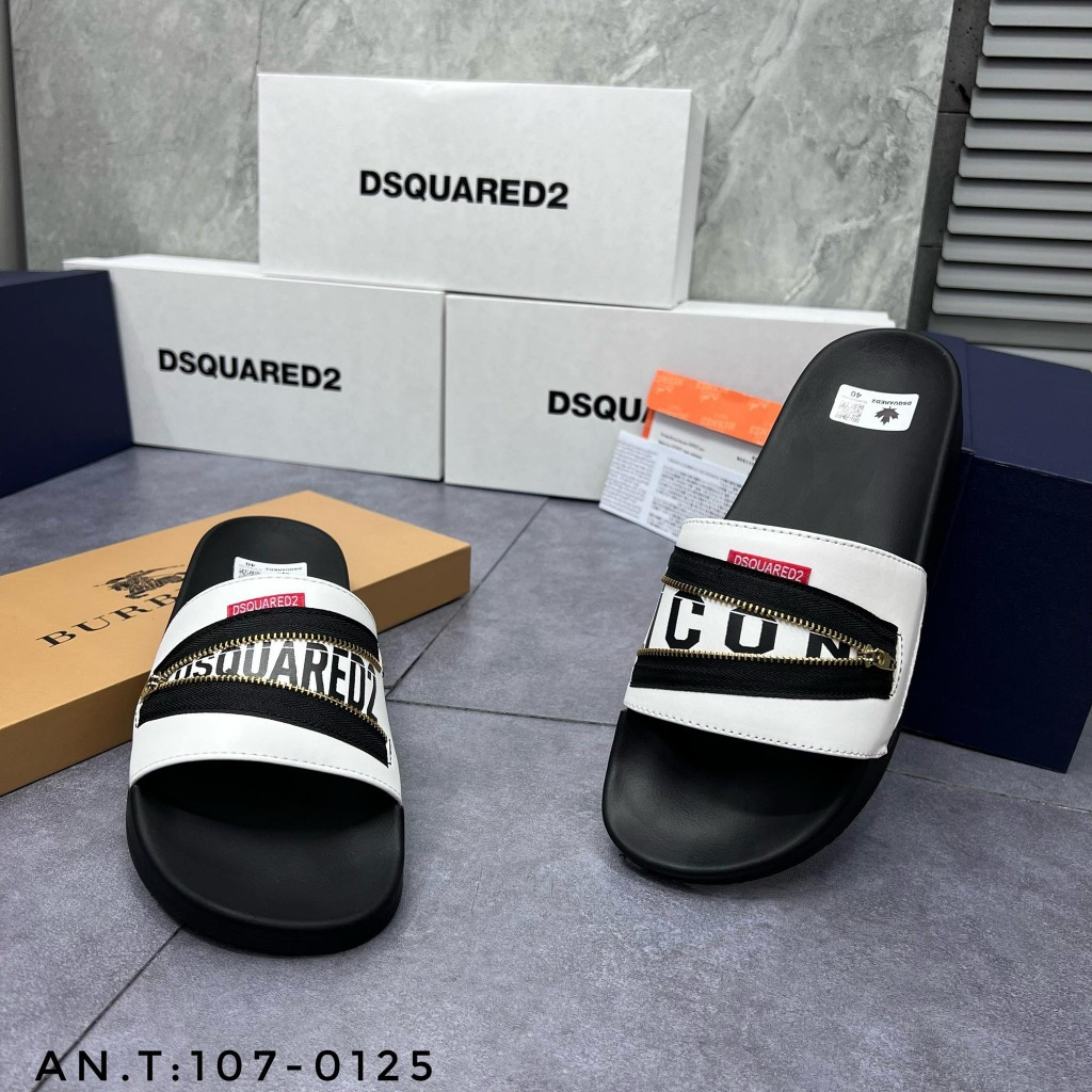 Dép Lê DSQ ICON Khóa Ngang ,Dép quai ngang DSQ2 khóa Zip ICON hàng nét chuẩn Hottrend 2023