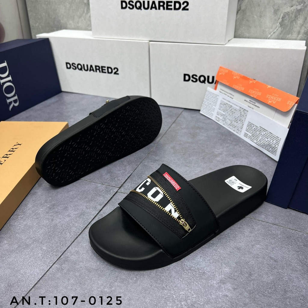 Dép Lê DSQ ICON Khóa Ngang ,Dép quai ngang DSQ2 khóa Zip ICON hàng nét chuẩn Hottrend 2023