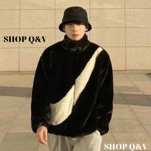 Áo khoác lông cừu cổ cao nam nữ,Áo khoác lông NIKE chính hãng bản đẹp-BX97