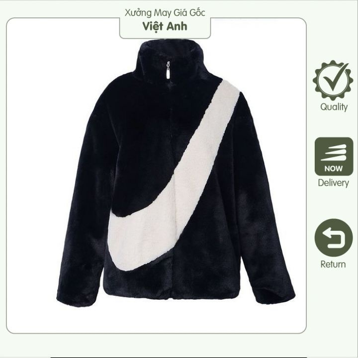 Áo khoác lông cừu cổ cao nam nữ,Áo khoác lông NIKE chính hãng bản đẹp-BX97
