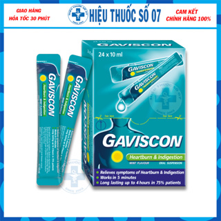 Hỗn dịch uống Gaviscon trị triệu chứng trào ngược dạ dày, thực quản 1 gói
