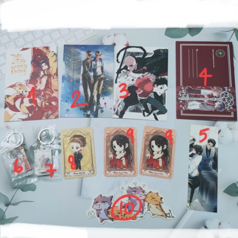 Phụ kiện BL Cẩm Phong - Postcard, Bookmark, Thẻ bo góc, móc khoá