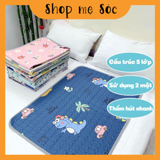 Miếng Lót Chống Thấm Cho Bé Cao Cấp 5 Lớp Chần Bông An Toàn Không Kích Ứng Da mesocshop
