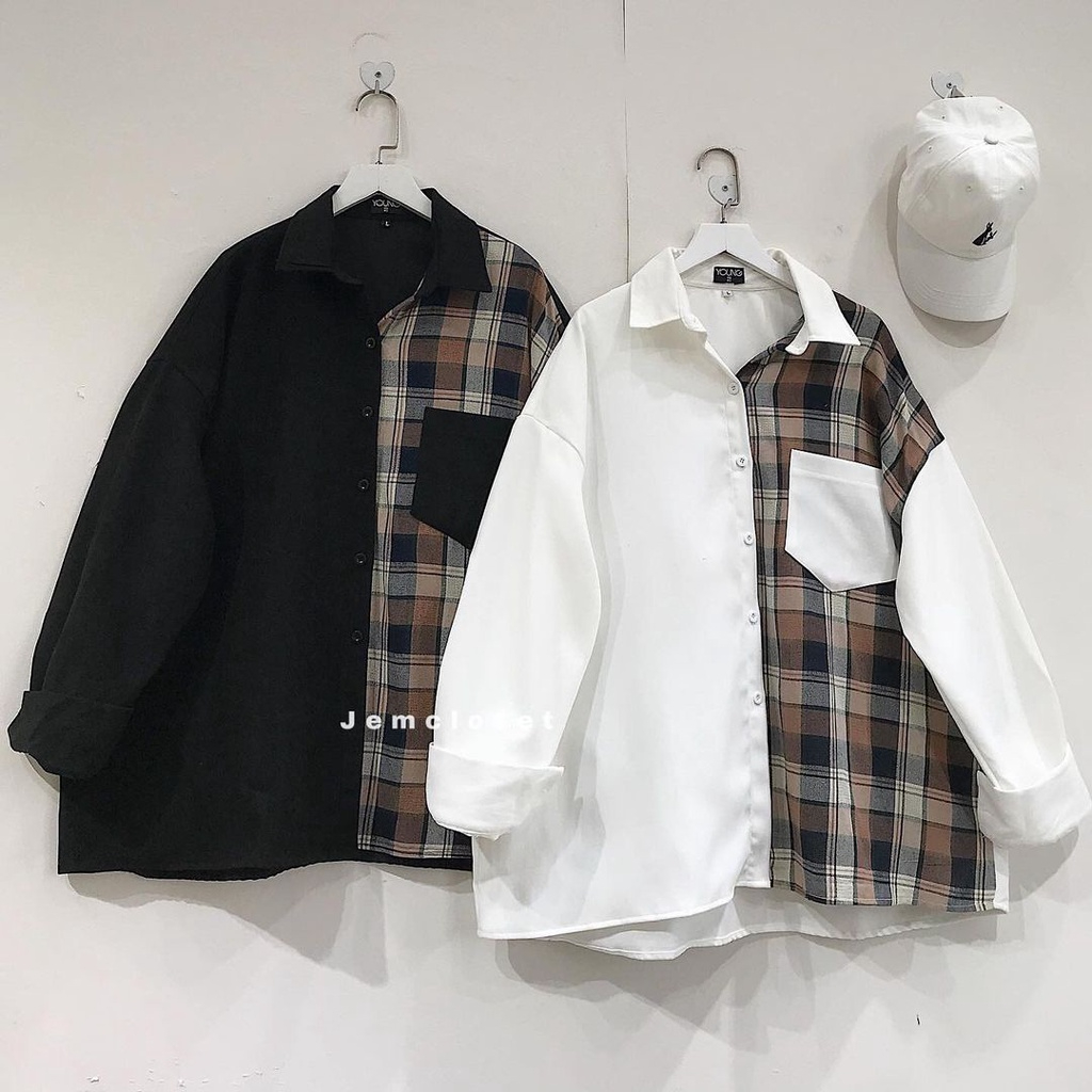 Áo sơ mi nam nữ trắng dài tay hot trend bán chạy nhất