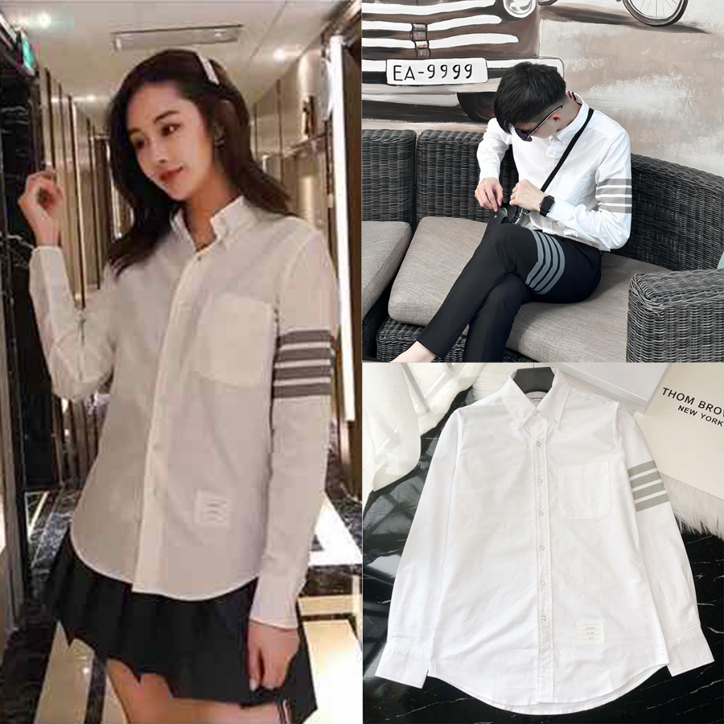 Áo sơ mi nam nữ trắng dài tay hot trend bán chạy nhất