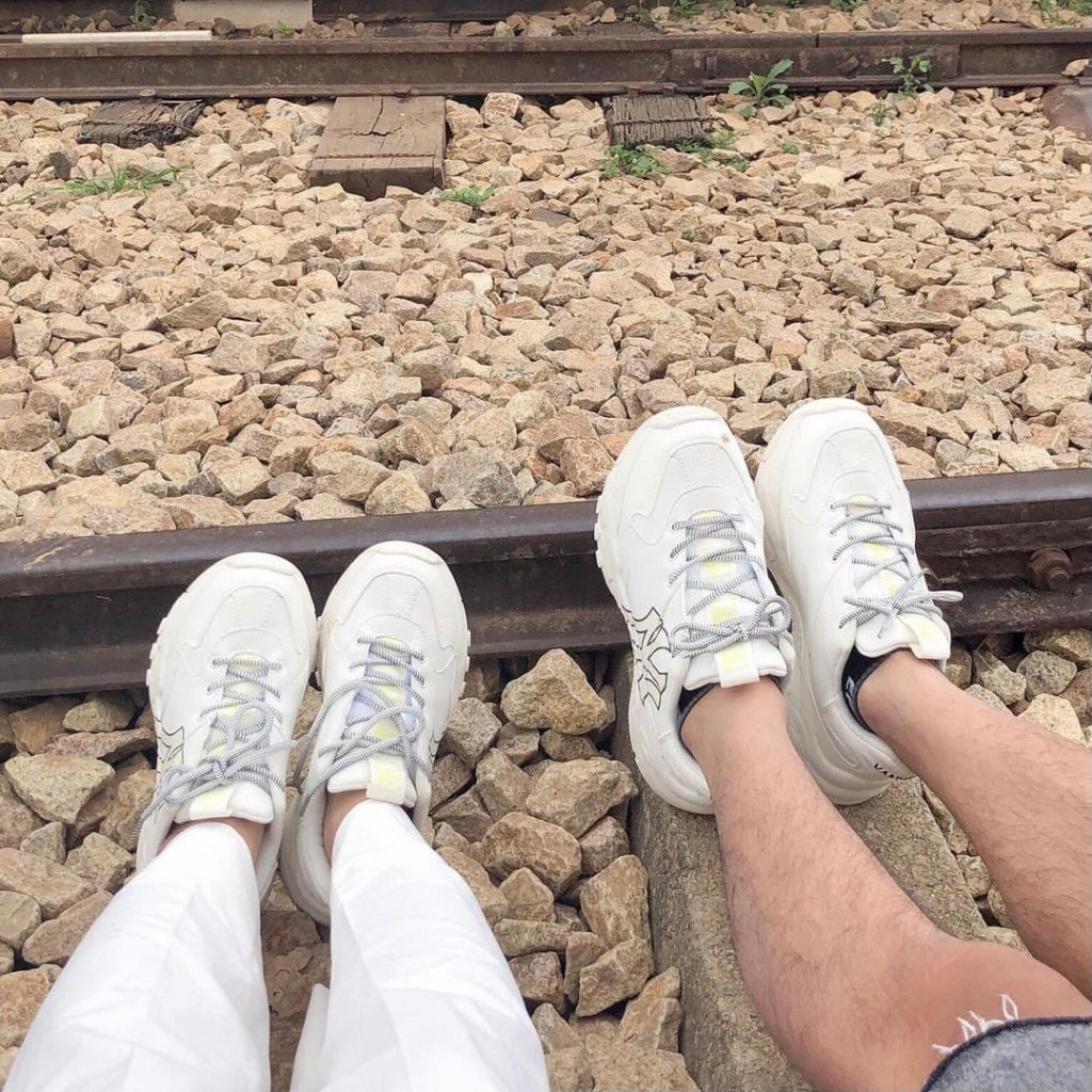 Giày thế thao 𝐌𝐋𝐁 NY chữ vàng, giày sneaker nam nữ hót trend cao cấp FullBoxBill dễ phối đồ