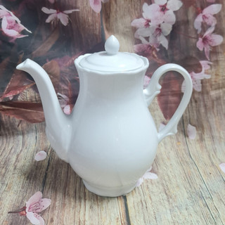 Bình trà sứ trắng Minh Long 1.2L - bình trà sứ trắng minh long